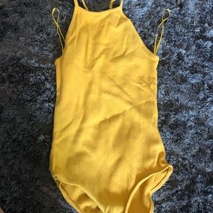 yellow body suite